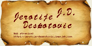 Jerotije Despotović vizit kartica